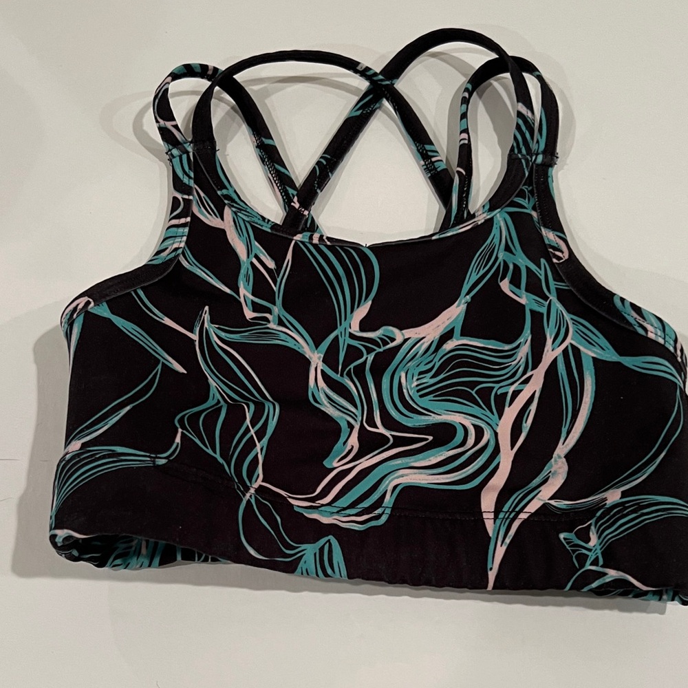 Zella Kids Tank Top - Black and Teal